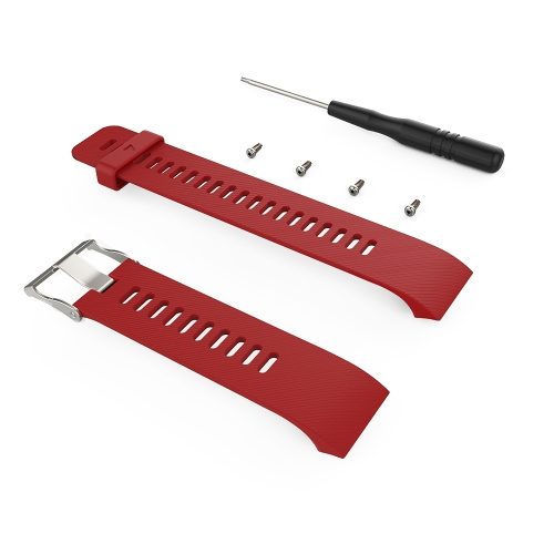 

For Garmin Forerunner 30 / 35 Silicone Replacement Wrist Strap Watchband(Red)