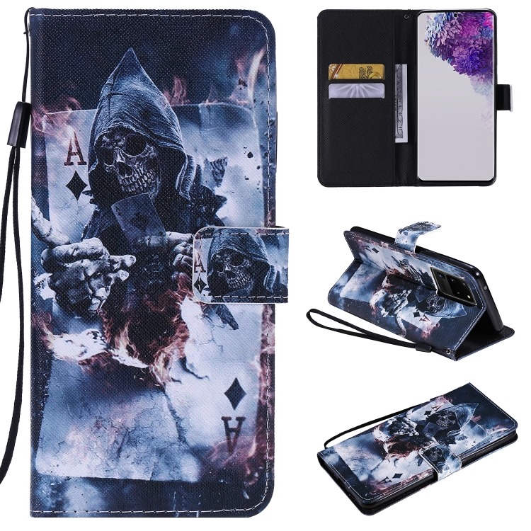 

For Galaxy S20 Ultra Painting Horizontal Flip Leather Case with Holder & Card Slot & Lanyard(Magician)