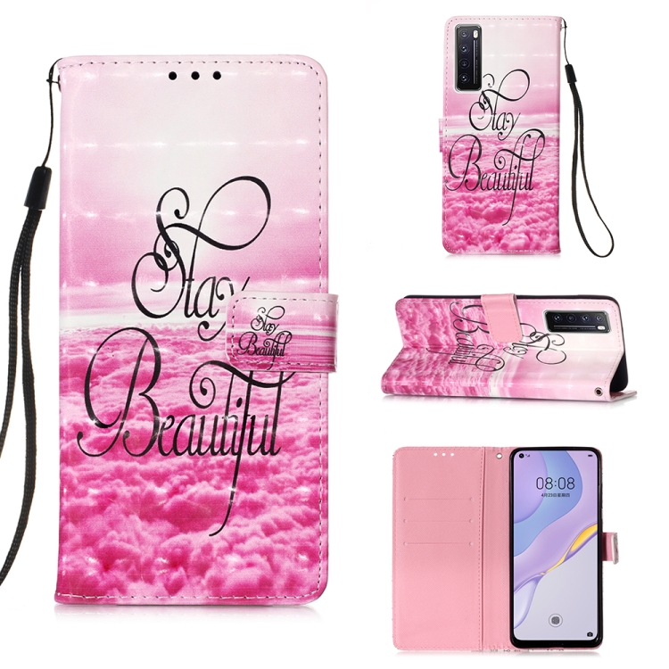 

For Huawei nova 7 5G 3D Painting Horizontal Flip Leather Case with Holder & Card Slot & Lanyard(Beautiful)