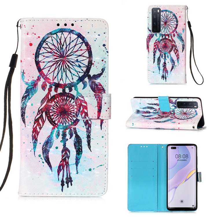

For Huawei nova 7 Pro 5G 3D Painting Horizontal Flip Leather Case with Holder & Card Slot & Lanyard(Colorful Wind Chimes)