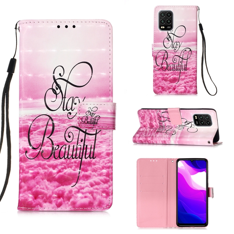 

For Xiaomi Mi 10 Lite 5G 3D Painting Horizontal Flip Leather Case with Holder & Card Slot & Lanyard(Beautiful)