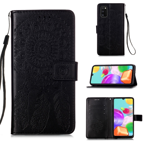 

For Galaxy A41 Dream Catcher Printing Horizontal Flip Leather Case with Holder & Card Slots & Wallet & Lanyard(Black)