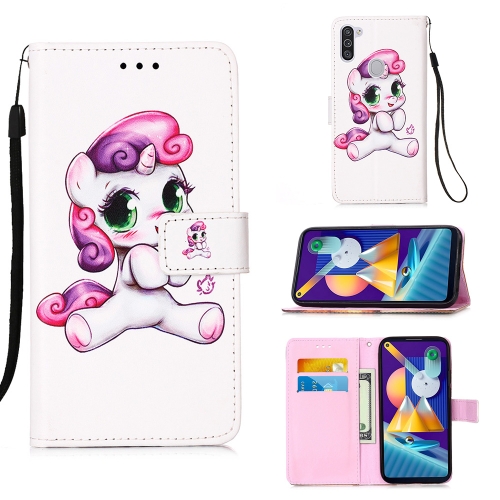 

For Galaxy A11 / M11 Painting Horizontal Flip Leather Case with Holder & Card Slot & Wallet & Lanyard(Playful Pony)