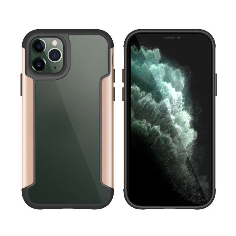 

For iPhone 11 Pro Iron Man Series Metal PC + TPU Protective Case(Gold)