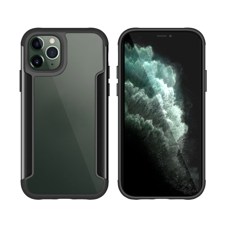 

For iPhone 11 Pro Max Iron Man Series Metal PC + TPU Protective Case(Black)