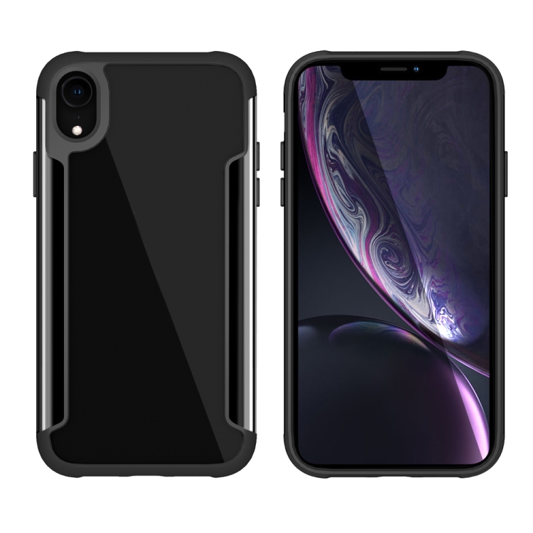 

For iPhone XR Iron Man Series Metal PC + TPU Protective Case(Black)
