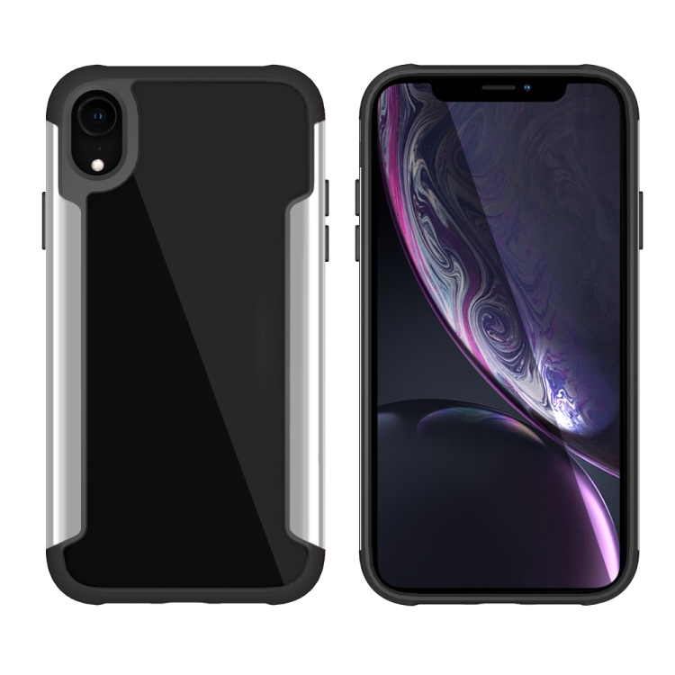 

For iPhone XR Iron Man Series Metal PC + TPU Protective Case(Silver)