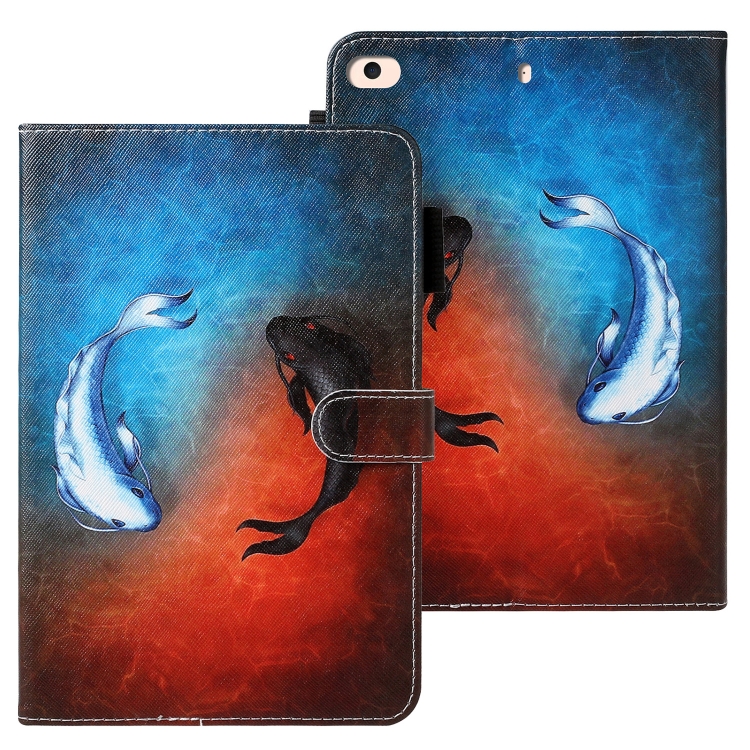 

For iPad Mini 4 / 3 / 2 / 1 Cross Texture Painted Horizontal Leather Case with Sleep / Wake-up Function & Card Slot & Holder & Wallet(Fish)