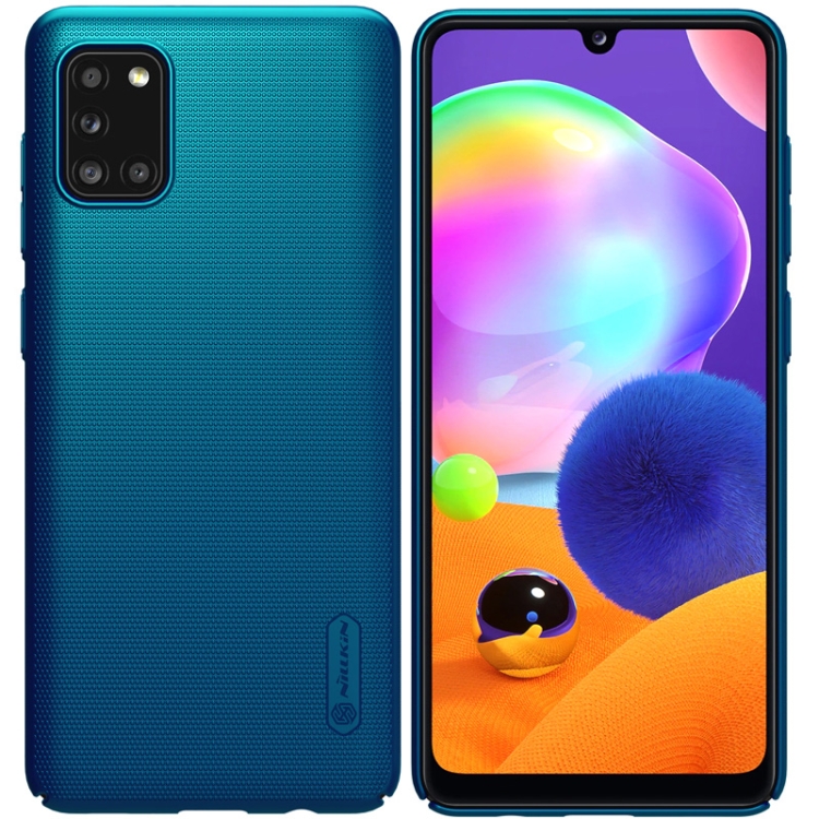 

For Galaxy A31 NILLKIN Frosted Concave-convex Texture PC Protective Case(Blue)