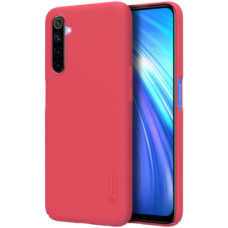 

For OPPO Realme 6 NILLKIN Frosted Concave-convex Texture PC Protective Case(Red)