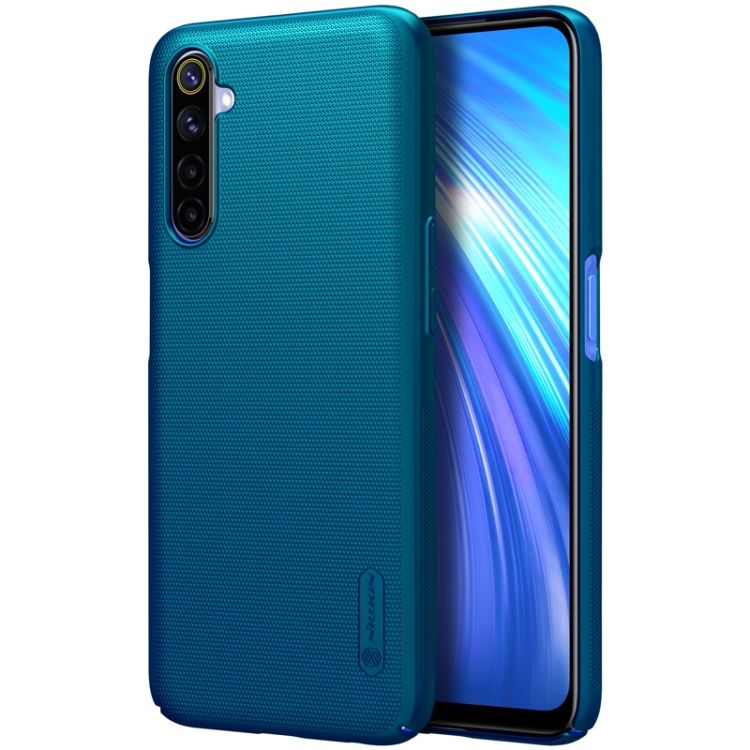 

For OPPO Realme 6 NILLKIN Frosted Concave-convex Texture PC Protective Case(Blue)
