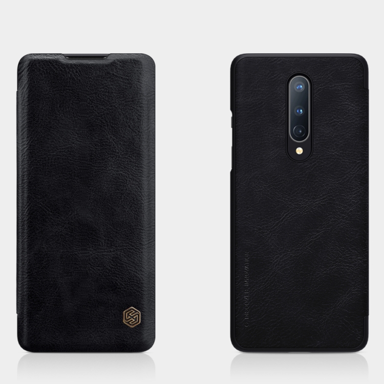 

For OnePlus 8 NILLKIN QIN Series Crazy Horse Texture Horizontal Flip Leather Case with Card Slot(Black)