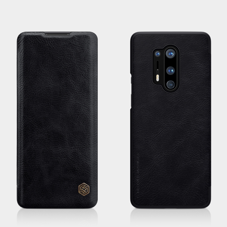 

For OnePlus 8 Pro NILLKIN QIN Series Crazy Horse Texture Horizontal Flip Leather Case with Card Slot(Black)
