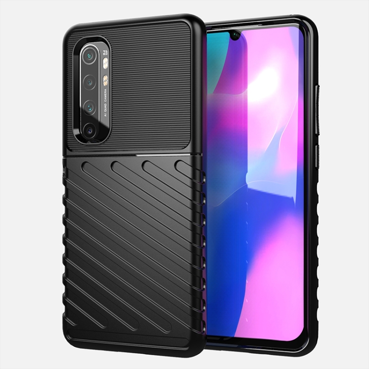 

For Xiaomi Note 10 Lite Thunderbolt Shockproof TPU Soft Case(Black)
