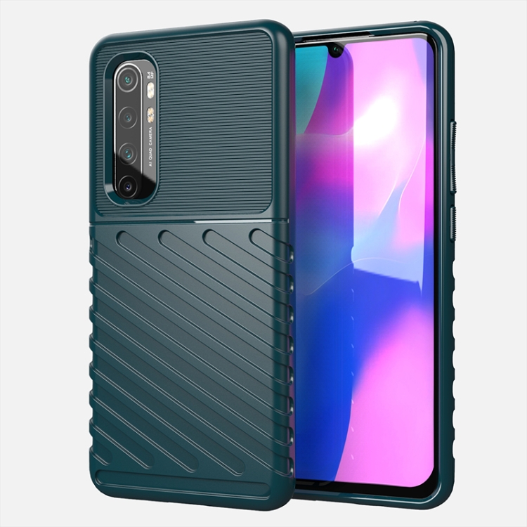 

For Xiaomi Note 10 Lite Thunderbolt Shockproof TPU Soft Case(Green)