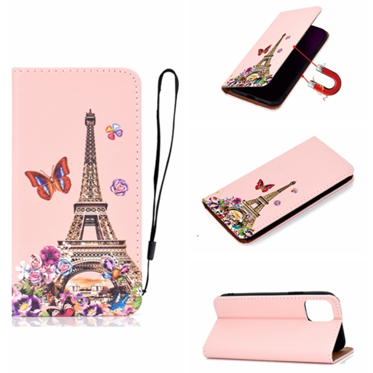 

For iPhone 11 3D Painting Horizontal Flip Leather Case with Holder & Card Slot & Wallet & Lanyard(Iron tower)