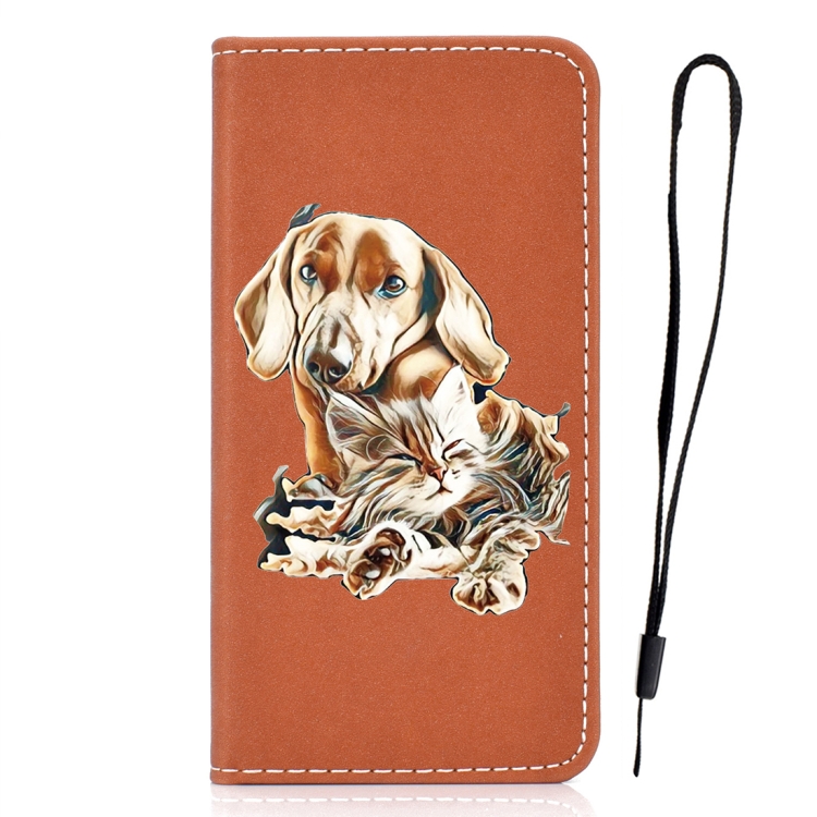 

For iPhone 11 3D Painting Horizontal Flip Leather Case with Holder & Card Slot & Wallet & Lanyard(Dog)