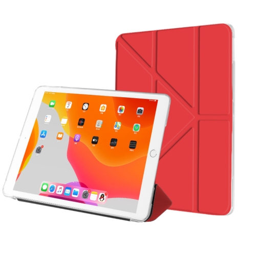 

For iPad 10.2 Mutural Transformers Series PC + PU Horizontal Flip Leather Case with Holder & Sleep / Wake-up Function(Red)