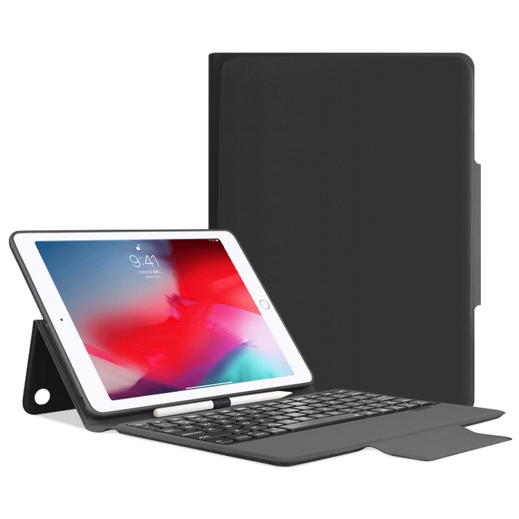 

For iPad 10.2 Mutural Yabo Series Horizontal Flip Bluetooth Keyboard Leather Case with Pen Slot & Holder(Black)