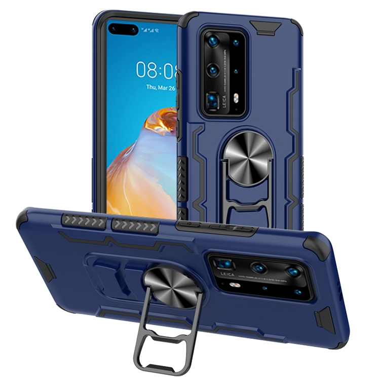 

For Huawei P40 Pro+ Shockproof PC + TPU Protective Case with Beer Opener & Car Holder(Blue)