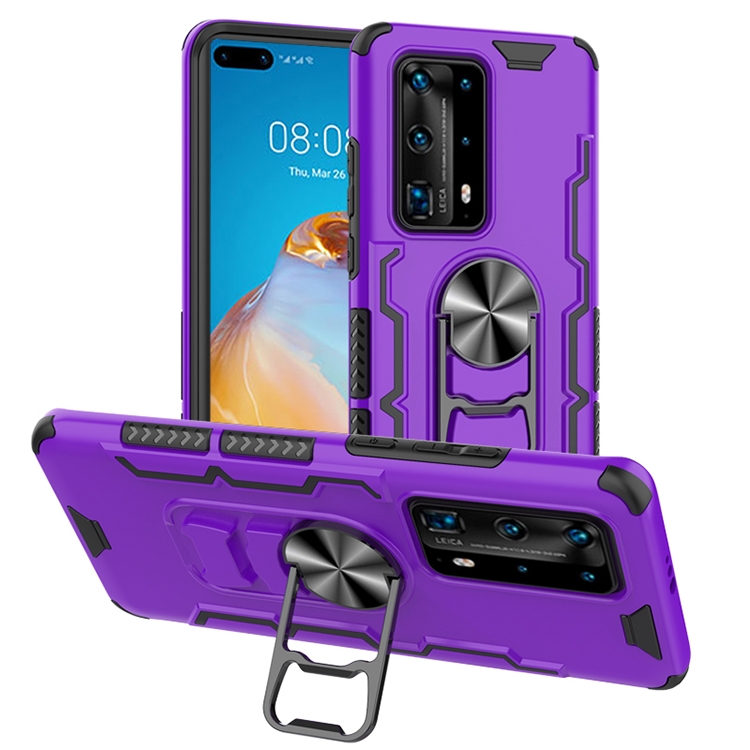 

For Huawei P40 Pro+ Shockproof PC + TPU Protective Case with Beer Opener & Car Holder(Purple)
