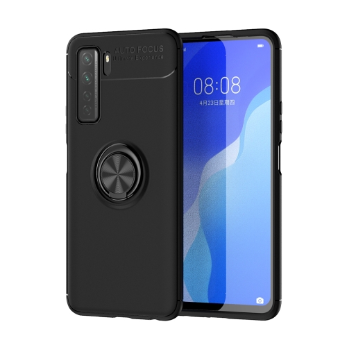 

For Huawei Nova 7 SE Lenuo Shockproof TPU Protective Case with Invisible Holder(Black)