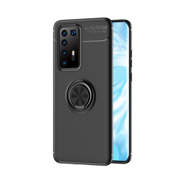 

For Huawei P40 Pro+ Lenuo Shockproof TPU Protective Case with Invisible Holder(Black)