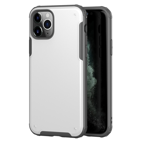 

For iPhone 11 Pro Solid Color Four-corner Shockproof TPU + PC Protective Case(White)