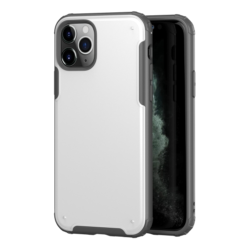 

For iPhone 11 Pro Max Solid Color Four-corner Shockproof TPU + PC Protective Case(White)