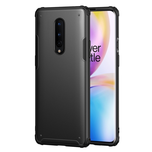 

For OnePlus 8 Solid Color Four-corner Shockproof TPU + PC Protective Case(Black)