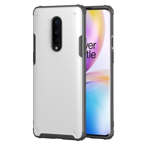 

For OnePlus 8 Solid Color Four-corner Shockproof TPU + PC Protective Case(White)