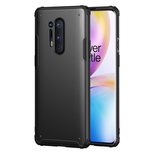 

For OnePlus 8 Pro Solid Color Four-corner Shockproof TPU + PC Protective Case(Black)