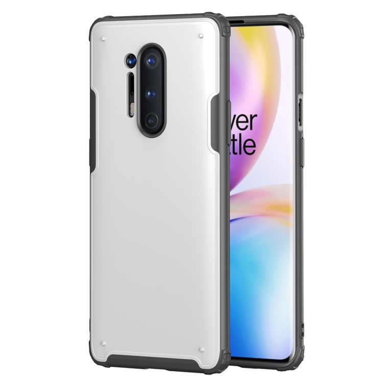 

For OnePlus 8 Pro Solid Color Four-corner Shockproof TPU + PC Protective Case(White)