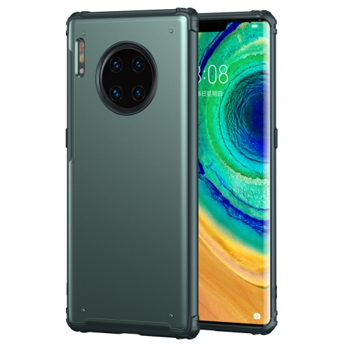

For Huawei Mate 30 Pro Solid Color Four-corner Shockproof TPU + PC Protective Case(Dark Green)