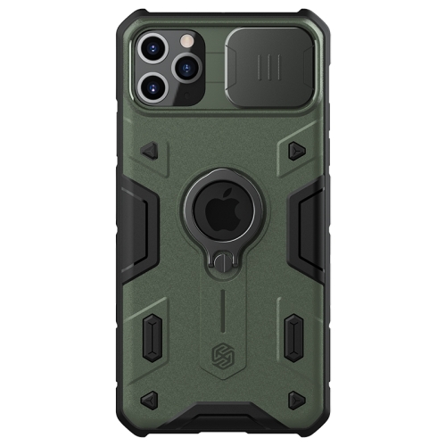 

For iPhone 11 Pro NILLKIN Shockproof CamShield Armor Protective Case with Invisible Ring Holder(Green)