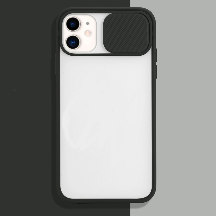 

For iPhone 11 Pro Max Sliding Camera Cover Design TPU Protective Case(Black)