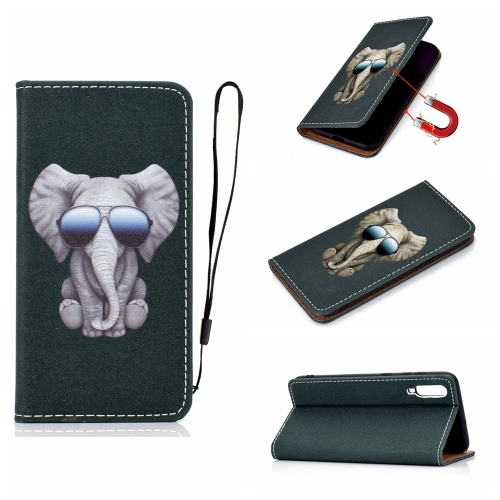 

For Galaxy A70 3D Painting Horizontal Flip Leather Case with Holder & Card Slot & Wallet & Lanyard(Elephant)