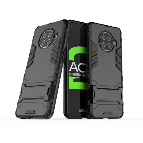 

For OPPO ACE 2 PC + TPU Shockproof Protective Case with Holder(Black)