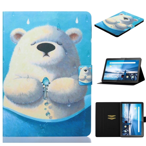 

For Lenovo Tab M10 TB-X605F / X505 Coloured Drawing Horizontal Flip Leather Case with Holder & Card Slot(Polar Bear)
