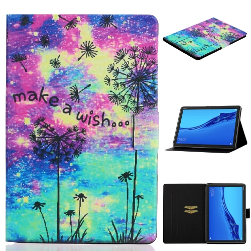 

For Huawei MediaPad M5 lite Coloured Drawing Horizontal Flip Leather Case with Holder & Card Slot & Sleep / Wake-up Function(Dandelion)