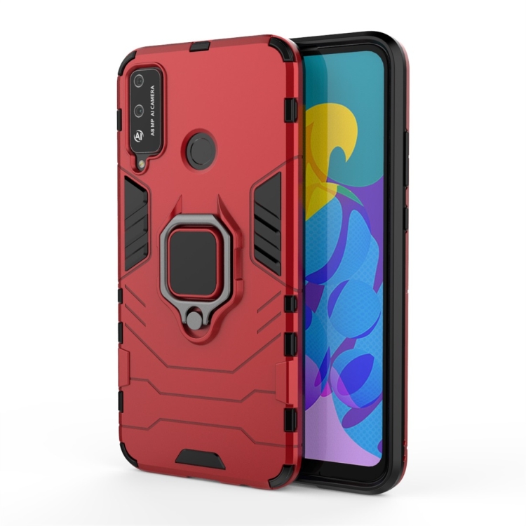 

For Huawei Honor Play 4T PC + TPU Shockproof Protective Case with Magnetic Ring Holder(Red)