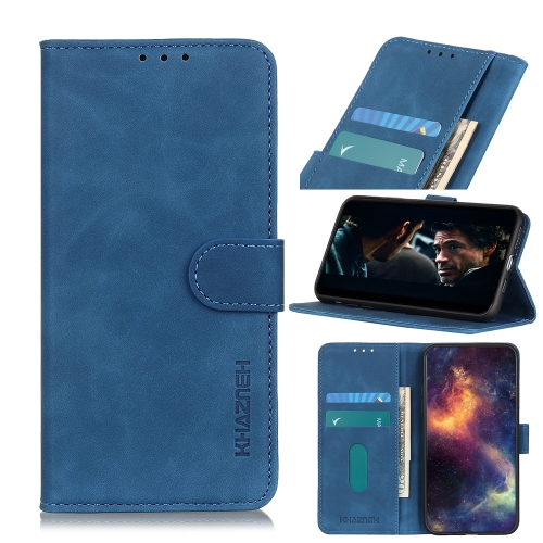 

For Samsung Galaxy M31 KHAZNEH Retro Texture PU + TPU Horizontal Flip Leather Case with Holder & Card Slots & Wallet(Blue)
