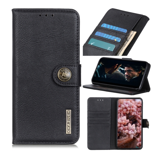

For Huawei P Smart (2020) KHAZNEH Cowhide Texture Horizontal Flip Leather Case with Holder & Card Slots & Wallet(Black)