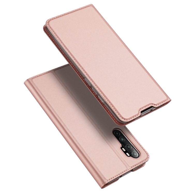 

For Xiaomi Mi Note 10 Lite DUX DUCIS Skin Pro Series Horizontal Flip PU + TPU Leather Case, with Holder & Card Slots(Rose Gold)