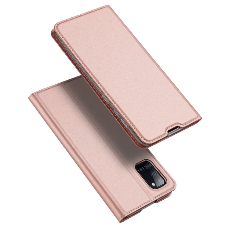 

For Samsung Galaxy A31 DUX DUCIS Skin Pro Series Horizontal Flip PU + TPU Leather Case, with Holder & Card Slots(Rose Gold)