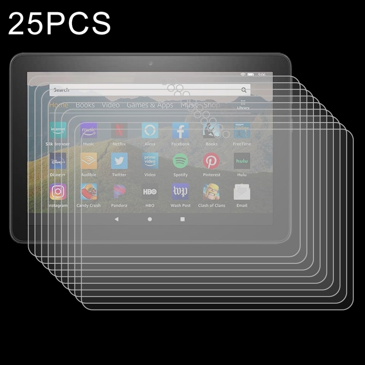 

25 PCS 9H 0.3mm Explosion-proof Tempered Glass Film for Amazon Kindle Fire HD 8 Plus 2020