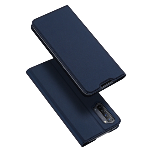 

For OPPO Find X2 Lite DUX DUCIS Skin Pro Series Horizontal Flip PU + TPU Leather Case, with Holder & Card Slots(Blue)