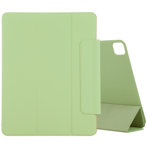 

For iPad Pro 12.9 inch(2020) Horizontal Flip Ultra-thin Double-sided Clip Active Buckle Magnetic PU Leather Case With Three-folding Holder & Sleep / Wake-up Function(Light Green)