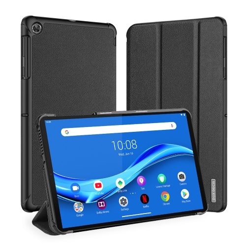 

For Lenovo Tab M10 Plus DUX DUCIS Domo Series Horizontal Flip Magnetic PU Leather Case with Three-folding Holder & Wake-up / Sleep Function(Black)