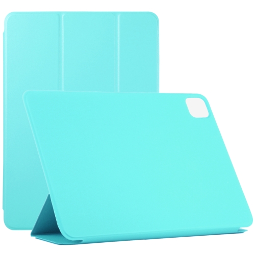 

For iPad Pro 12.9 inch(2020) Horizontal Flip Ultra-thin Double-sided Clip Non-buckle Magnetic PU Leather Case With Three-folding Holder & Sleep / Wake-up Function(Sky Blue)